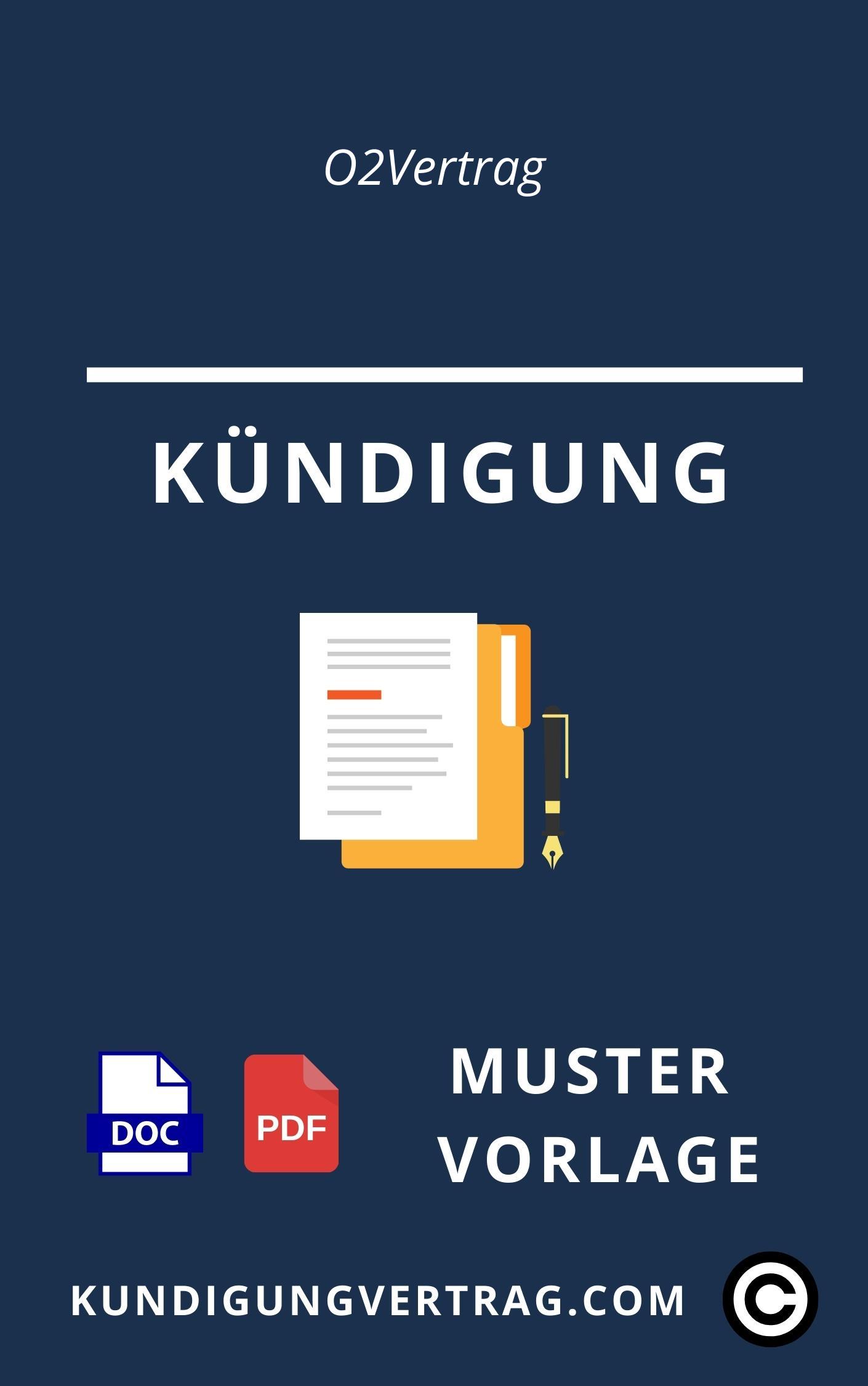 Kündigung O2Vertrag Muster Vorlage